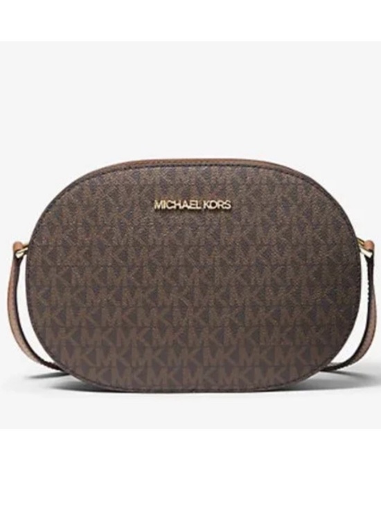 Michael Kors Handbags - Michael Kors Brown Logo Crossbody Bag Jet Set Travel